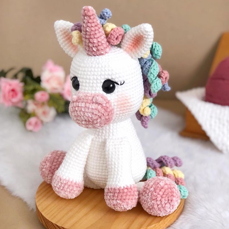 Unicórnio amigurumi